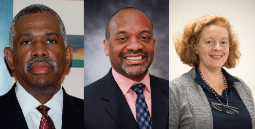 Three professors at HBCUs were elected as Fellows of the American Association for the Advancement of Science. They are pictured here, from left to right: Steven Richardson, James Lillard, and Christine Hohmann.